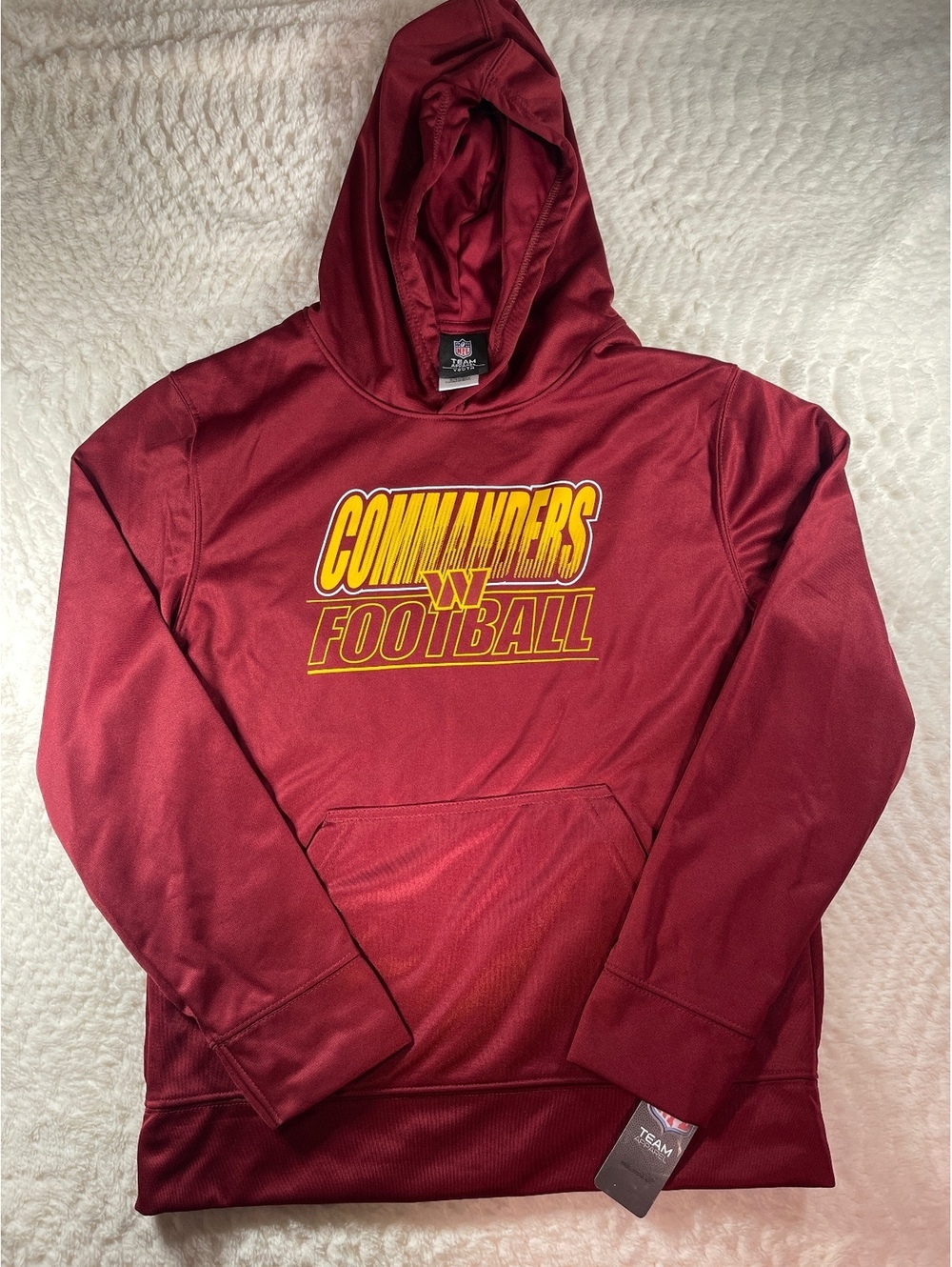 Youth Washington Commanders Football Hoodie Maroon Size Large 14-16